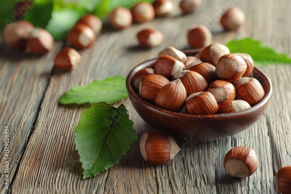 Obraz Beech nuts, encased in a spiky husk, are edible seeds of the beech tree, often found in forests and consumed by wildlife, with a mild, slightly sweet flavor when roasted