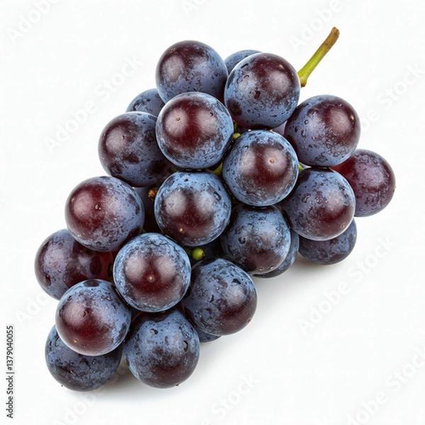 Fototapeta Grape on white background front view for easy extraction.