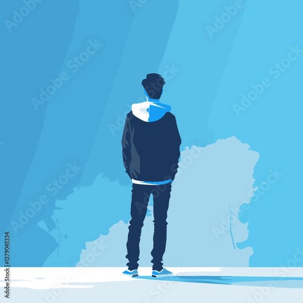 Obraz silhouette of a man