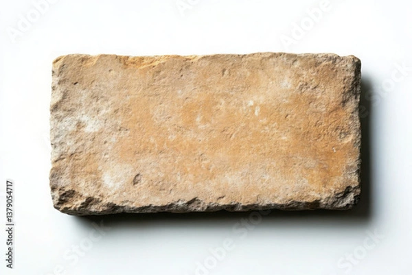 Fototapeta Ancient Roman rectangular stone tablet brick tones architectural. 
