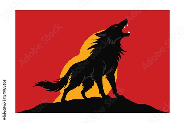Obraz wolf vector format
