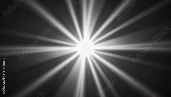 Fototapeta Radiating sunrays in dynamic motion, illuminating concepts of light