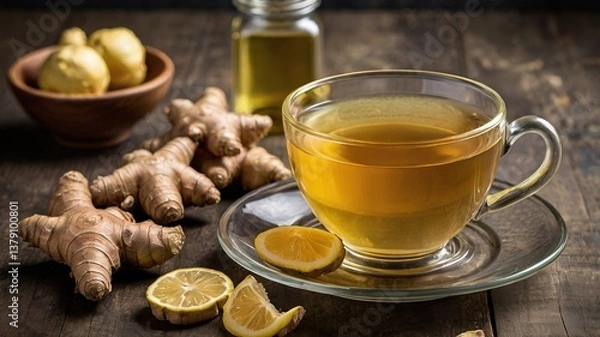Obraz Tea with ginger