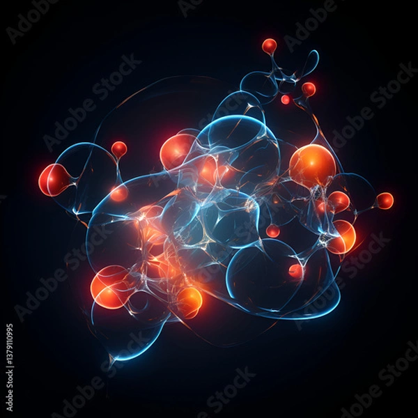 Obraz abstract background of atom