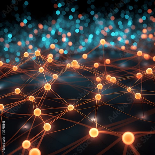 Obraz abstract background with glowing lights