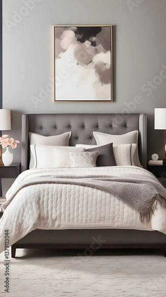 Obraz hotel room with bed