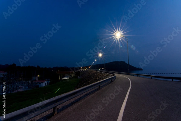 Obraz Highway Roadside on Night