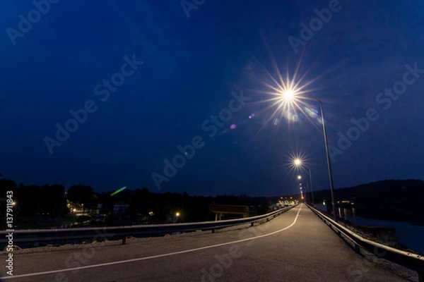 Obraz Highway Roadside on Night