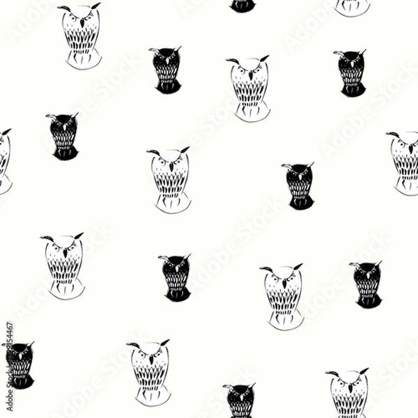 Obraz seamless pattern with owls