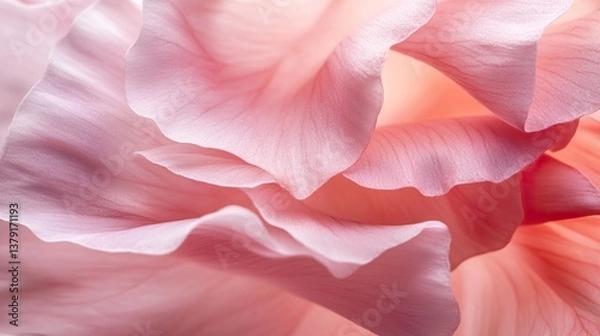 Fototapeta Explore the Intricate Beauty of Nature with an Enchanting Display of Flower Petals and Water Droplets in a Mesmerizing Visual Composition