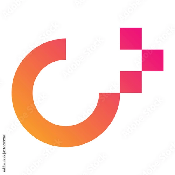 Fototapeta C Letter Logo Vector, Illustration design