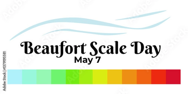 Obraz Beaufort Scale Day, an idea for a horizontal poster, banner or flyer for a date dedicated to the environment