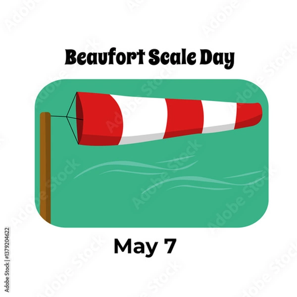 Obraz Beaufort Scale Day, design idea for a square poster, banner or flyer for a date dedicated to the environment