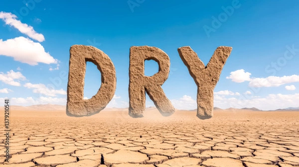 Obraz Dry desert land suffers from severe drought