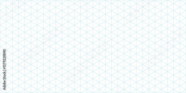 Fototapeta Isometric grid seamless pattern. Isometric grid template. Seamless isometric grid mockup. Vector illustration