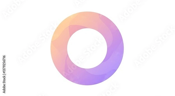 Fototapeta Pastel Peach And Lavender Abstract Circle Design AI Generated