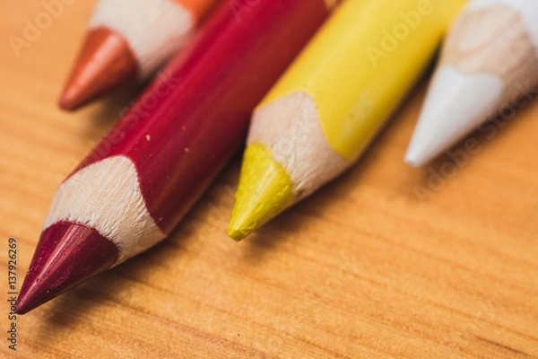 Obraz stack of colorful crayons