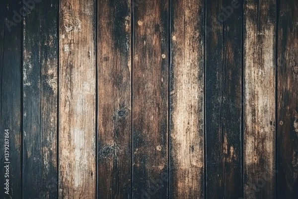 Obraz Aged Wooden Plank Wall Texture tile pattern