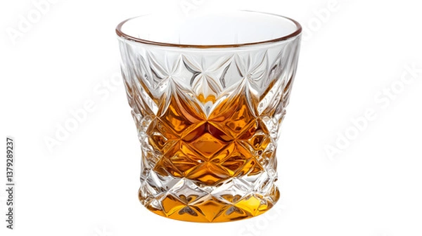 Fototapeta Professional Glass of Whiskey Isolated on Transparent Background - High-Quality JPEG Image for Graphic Design Projects