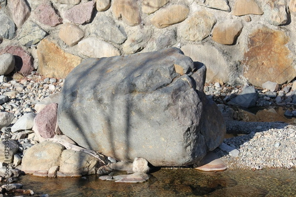Fototapeta Image of pretty rocks on the Daecheongcheon River Trail