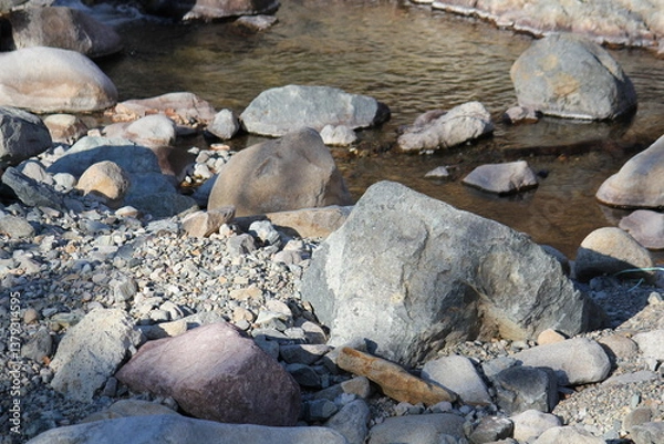 Obraz Image of pretty rocks on the Daecheongcheon River Trail