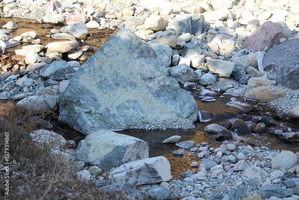 Obraz Image of pretty rocks on the Daecheongcheon River Trail