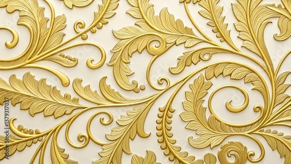 Obraz golden seamless pattern