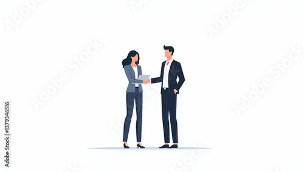 Fototapeta Streamline Operations with AI-Driven Automation: Optimize Resources and Transform Your Business with Innovative Solutions - Cute Vector Illustrations for Tech and Global Sectors