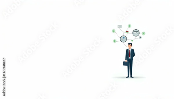 Obraz Flat Innovative real time payments platform offers instantaneous digital transfers and secure fund processing through advanced technology for premium stock visuals in  Simple flat cute vector illustra