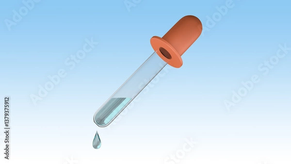 Fototapeta dropper 3D render