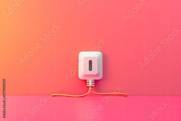 Fototapeta High Definition Visual of Plug Isolated 3D Render Illustration
