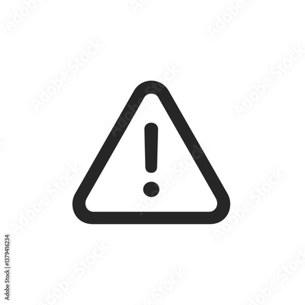 Fototapeta Outlined Triangle Warning Icon