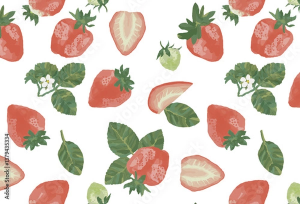 Obraz いちごの壁紙