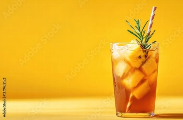Fototapeta Refreshing Iced Tea with a Twist