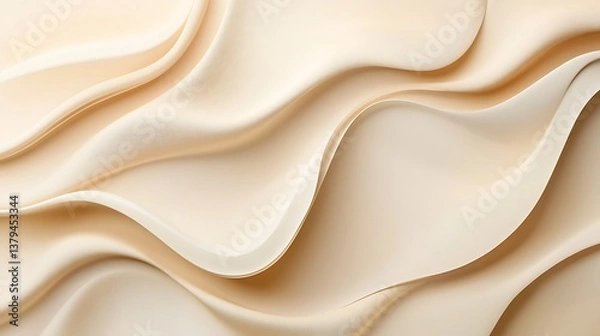 Fototapeta Elegant flowing fabric in soft colors creates a beautiful abstract design