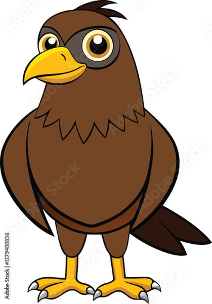 Fototapeta hawk cartoon vector art
