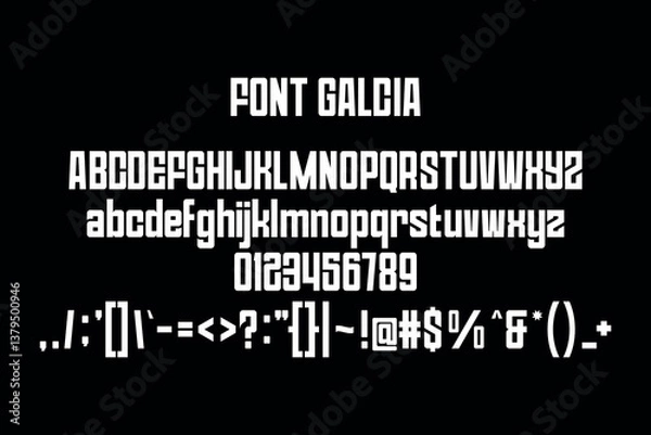 Obraz font Galcia