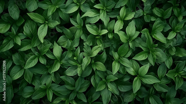 Obraz Top View of a Young Green Forest – Lush Canopy in Spring or Summer