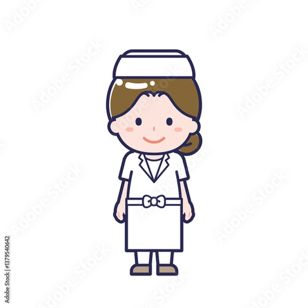 Obraz 和食料理人／女性 09