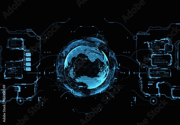 Fototapeta Futuristic user interface
