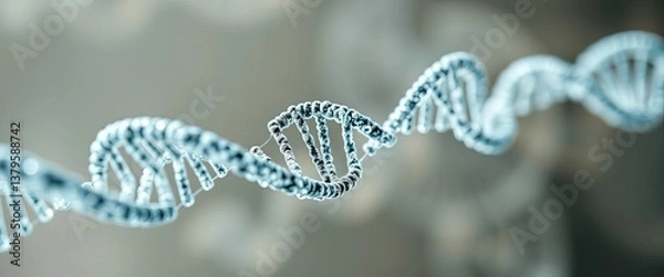 Obraz DNA sequence. Molecules structure dna code. Science and Technology concept. 3d stock illustration. Template isolated on white background.

