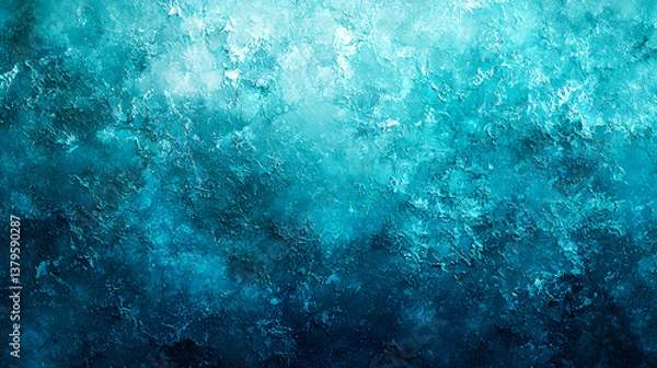 Fototapeta Abstract Turquoise and Blue Textured Background for Creative Projects