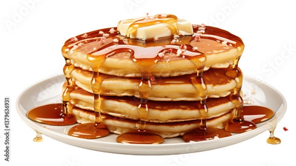 Obraz Stack of pancakes png pancakes stack png delicious pancakes png breakfast pancakes png transparent background image