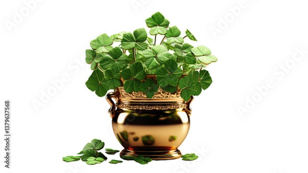 Obraz St. Patrick's Day greeting card png festive St. Patrick's Day card png shamrock greeting card png Irish celebration card png transparent background image