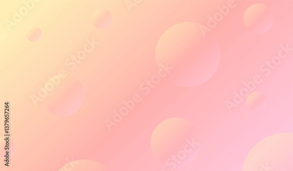 Fototapeta Bright pink background with floating balls inside.