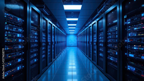 Obraz Exploring High-Tech Server Room Design