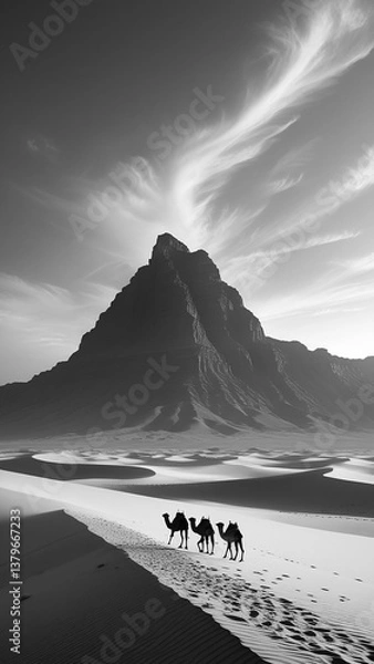 Obraz mountain landscape with clouds