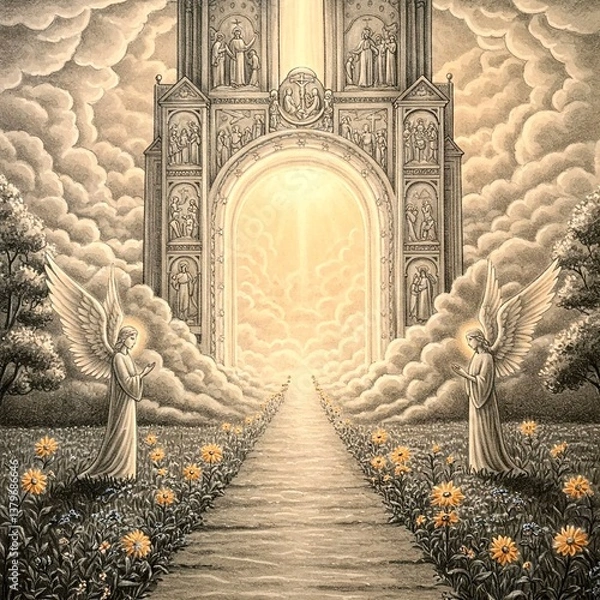 Obraz stone arch in the alhambra