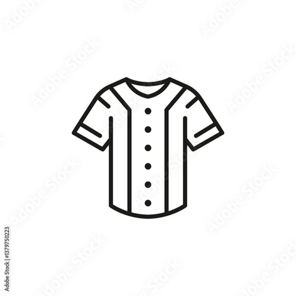 Fototapeta T shirt jersey icon. Simple baseball jersey icon for social media, app, and web design. Vector illustration