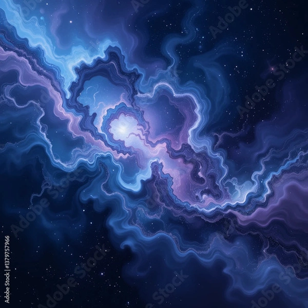 Fototapeta Galaxy-Inspired Abstract Nebula Swirls